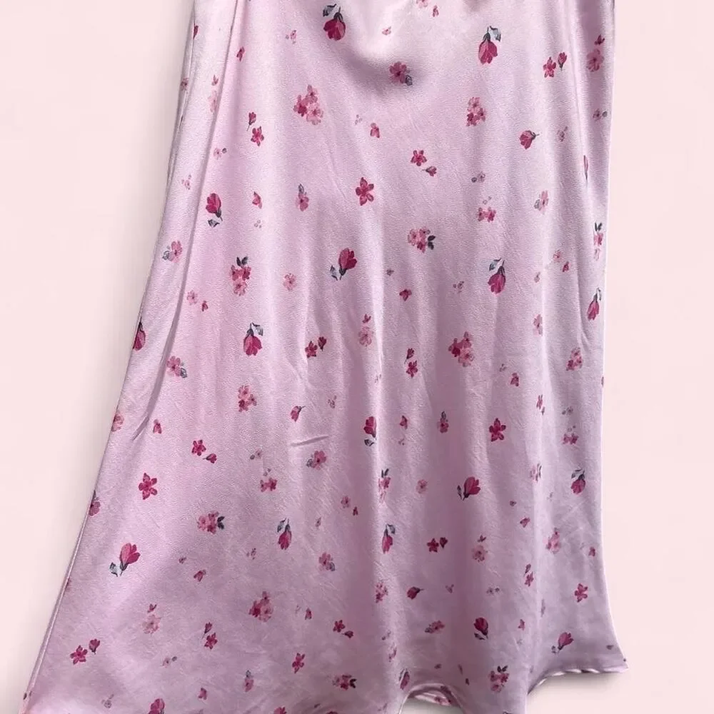 Trixxi Pink Floral Midi Skirt